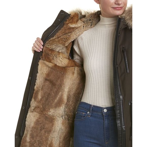 Mackage Womens  Down Sleeve Parka, Green - Picture 3 of 4